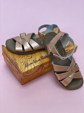 Sandals Kids rose gold Leather Strappy Sandals